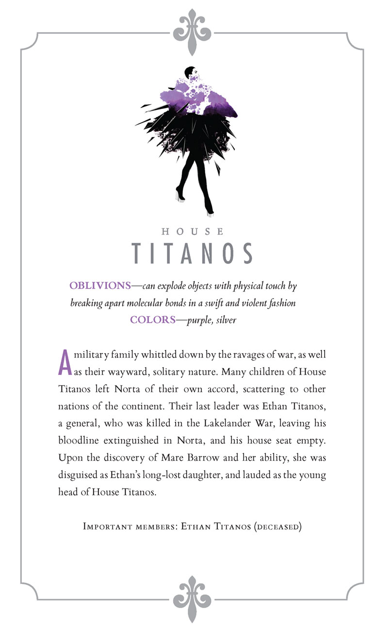 Red Queen Silver House - Titanos - What Your Favorite Red Queen Silver House Says About You